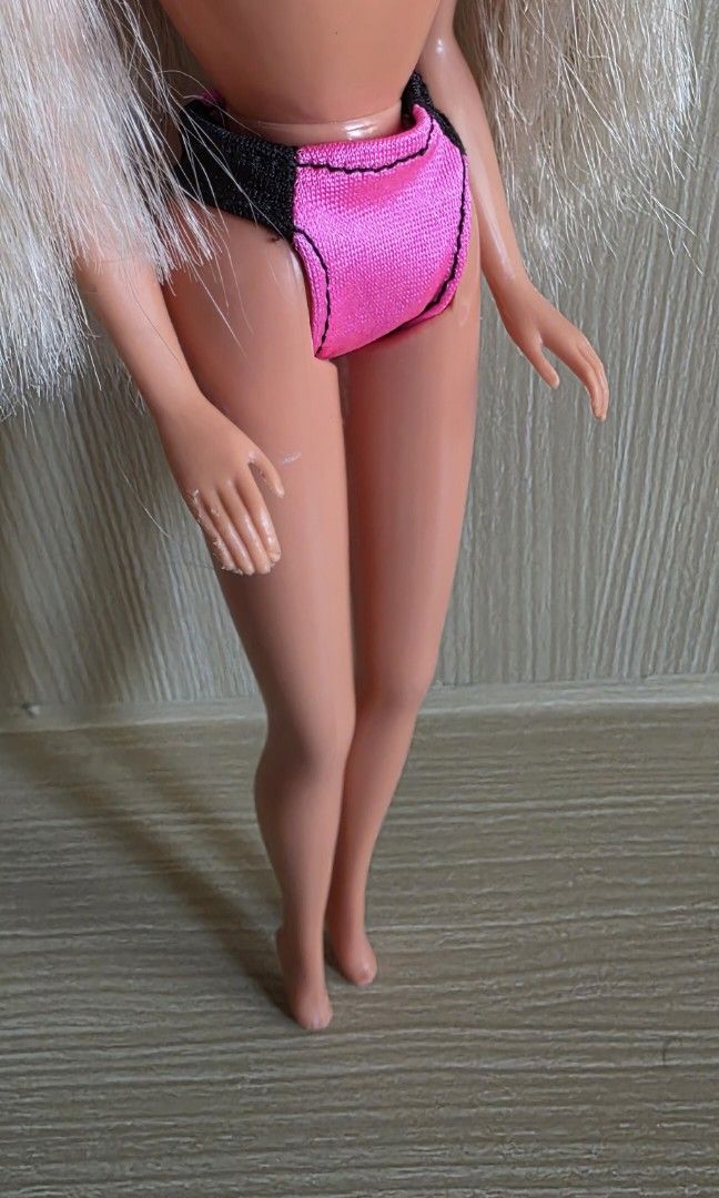 Preloved Beach Blast Barbie (1989) (Category: Kids Toys) located in Luna. Submitted by macygreyz82 (Listing ID 1447905115, Image 3). Description: No major issue sa doll Made in Malaysia wearing OG swimwear (please see condition sa pics) MOP: GCash MOD: J&T only Item Location: La Union.