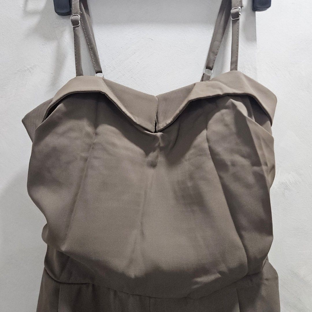 Premium Spaghetti Strap Jumpsuit (Category: Jumpsuits) located in Quezon City. Submitted by k_closetsale (Listing ID 1463947074, Image 3). Description: brand new (tag removed) premium fabric jumpsuit spaghetti strap adjustable smocked back bust up to 36-38 waist best fit up to 28 length from top is 48in (not including the strap) with 2 side pockets very elegant.