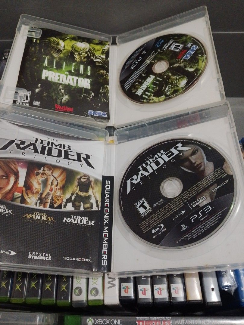PS3 Games: Tomb Raider Trilogy & Aliens vs Predator (Category: PlayStation) located in Manila. Submitted by coolowl-156047 (Listing ID 1464034207, Image 2). Description: - PS3 Games for Sale - Tomb Raider Trilogy (Includes Legend, Anniversary, Underworld - HD Remastered) - Aliens vs Predator - Perfect for your PlayStation 3 collection.