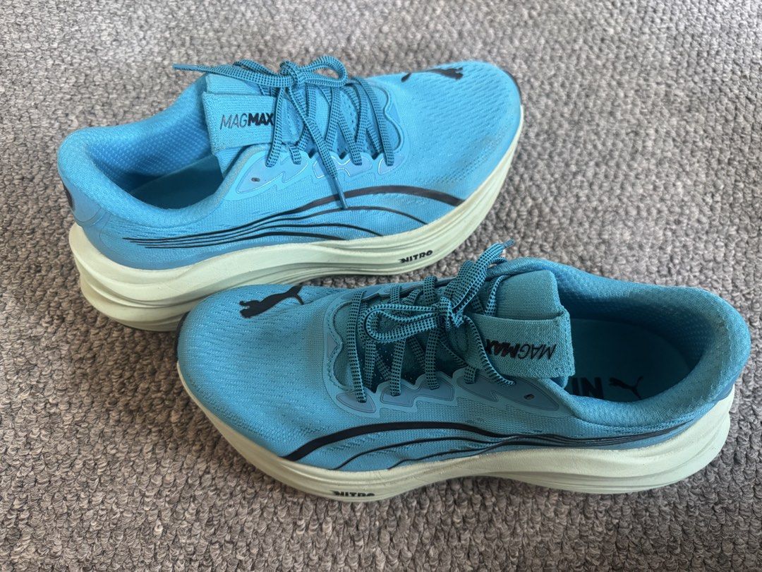 Puma MagMax Nitro (Category: Sneakers) located in Cotabato. Submitted by navs88 (Listing ID 1463984258, Image 2). Description: For sale Puma MagMax Nitro Best for easy and long runs (sarap itakbo) Mint Melt colorway ~100km mileage ₱5.5k only .