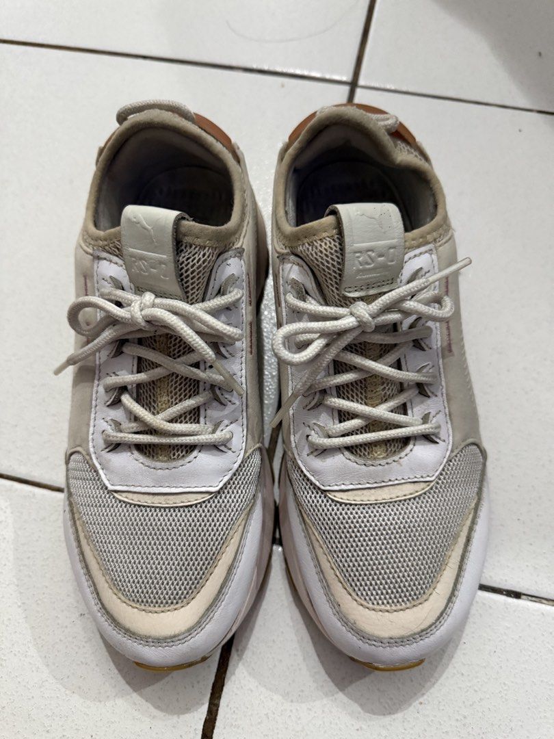 Puma RS-0 Running System Sneakers (Category: Sneakers) located in Pasig City. Submitted by preownedbyr (Listing ID 1463980389, Image 1). Description: - Puma RS-0 sneakers - Features Running System (RS) technology - Versatile neutral colorway, easy to style - Perfect for everyday casual wear.