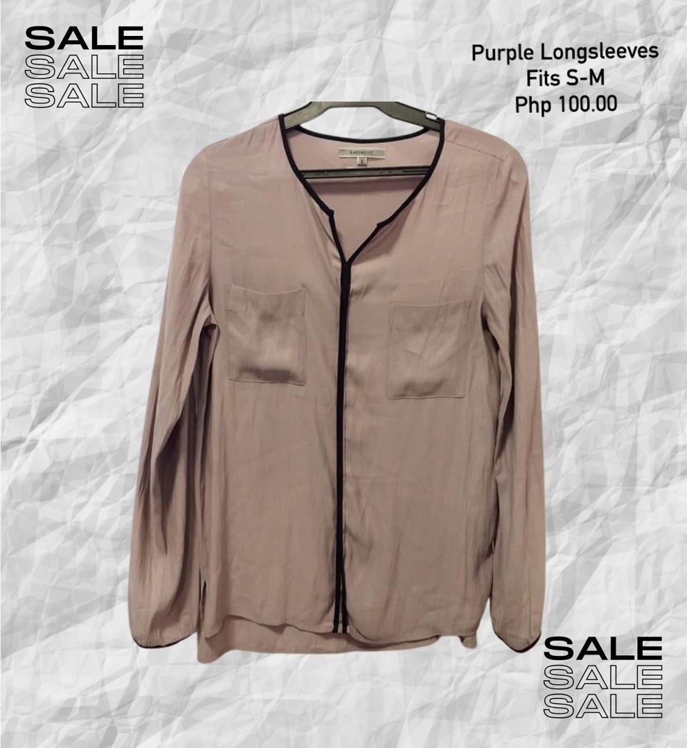 Purple Longsleeves Shirt Fits S-M (Category: Longsleeves) located in Manila. Submitted by freemoon.1221 (Listing ID 1464007723, Image 1). Description: - Purple longsleeve shirt (More purple in person) - Fits size S to M.