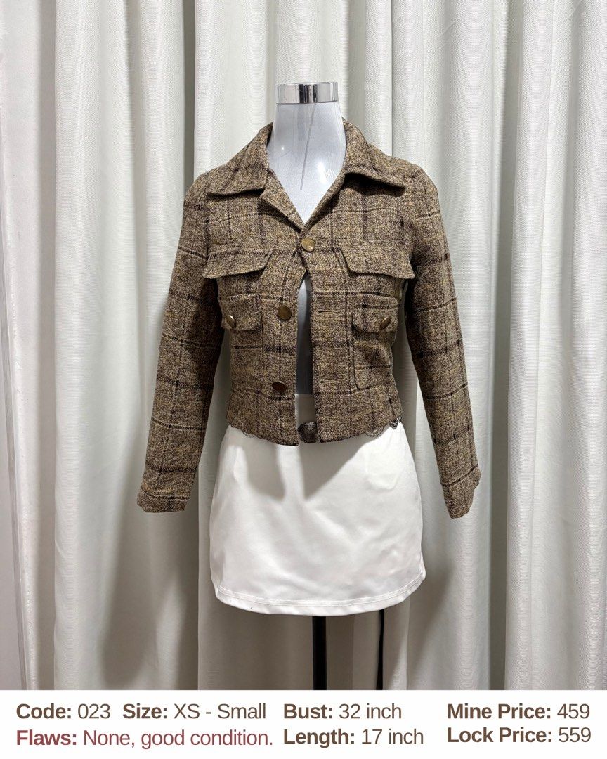 Quality Tweed Blazer (Category: Coats, Jackets and Outerwear) located in Manila. Submitted by amorelle.closet (Listing ID 1463977707, Image 3). Description: PART 5 ✨ Code: 022 - 023 - 024 - 038 - 039 - 040 - 041 - (Please read!) NEW MINERS: Please send your complete details before we acknowledge your comment. No order form = Your comment will be considered invalid. IMPORTANT REMINDERS FOR BUYERS: — Comment MINE + CODE | LOCK + CODE. — Code, Sizes