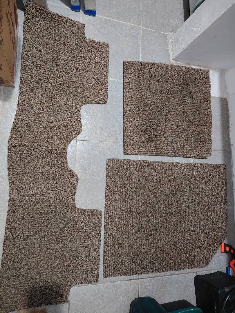 RAIZE Car Stock Matting Complete Set (Category: Upholstery, Seatcovers and Other Interior Parts and Accessories) located in Quezon City. Submitted by johnsunga (Listing ID 1464050671, Image 2). Description: - Stock/Original matting set for Toyota Raize - Includes/free custom fit floor mat set for Toyota Raize front and rear / also fit for wigo g - Set 1: Black carpet with RAIZE logo - Set 2: Brown carpet mats - Protects car interior from dirt and