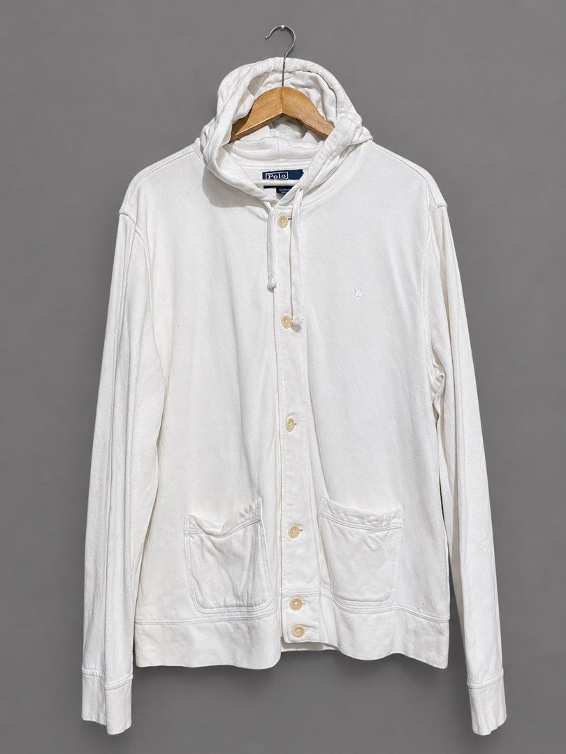 Ralph Lauren 00s Button Hoodie (Category: Hoodies) located in Kalibo. Submitted by lootmebaby (Listing ID 1464136982, Image 1). Description: excellent condi white pony.