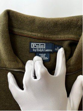 Ralph Lauren Olive Green Qzip (Category: Formal Shirts) located in Davao. Submitted by threepete (Listing ID 1464103918, Image 3). Description: Size M on tag 22x28 9.5/10 color rate Nego.