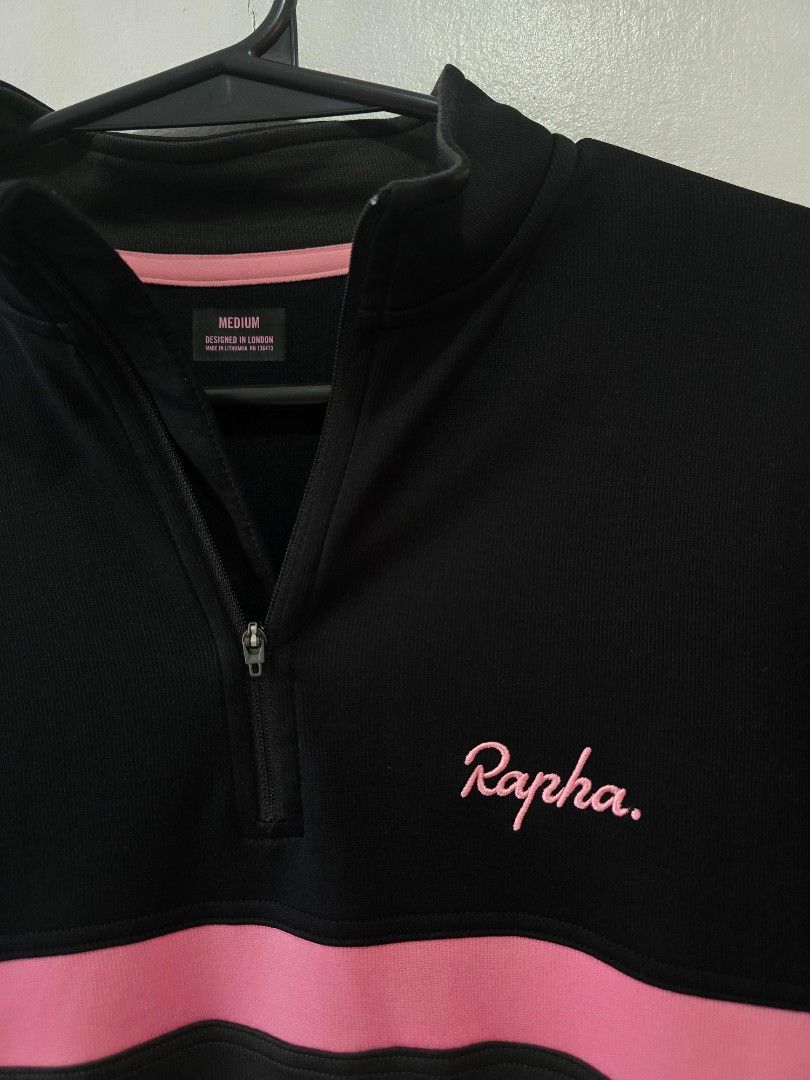 Rapha Cycling Jersey (Category: Activewear) located in Abuyog. Submitted by rmrtabs (Listing ID 1463953774, Image 2). Description: Rapha cycling jersey Size medium half zip (hindi kupas) Pull strings are intact Color may vary due to lighting. Item is in Abuyog and Tacloban. Shipping is available via j&t. Note: All jerseys are pre-owned. Please expect normal signs of use and minor wear. Any significant flaws or issues will be clearly stated in the