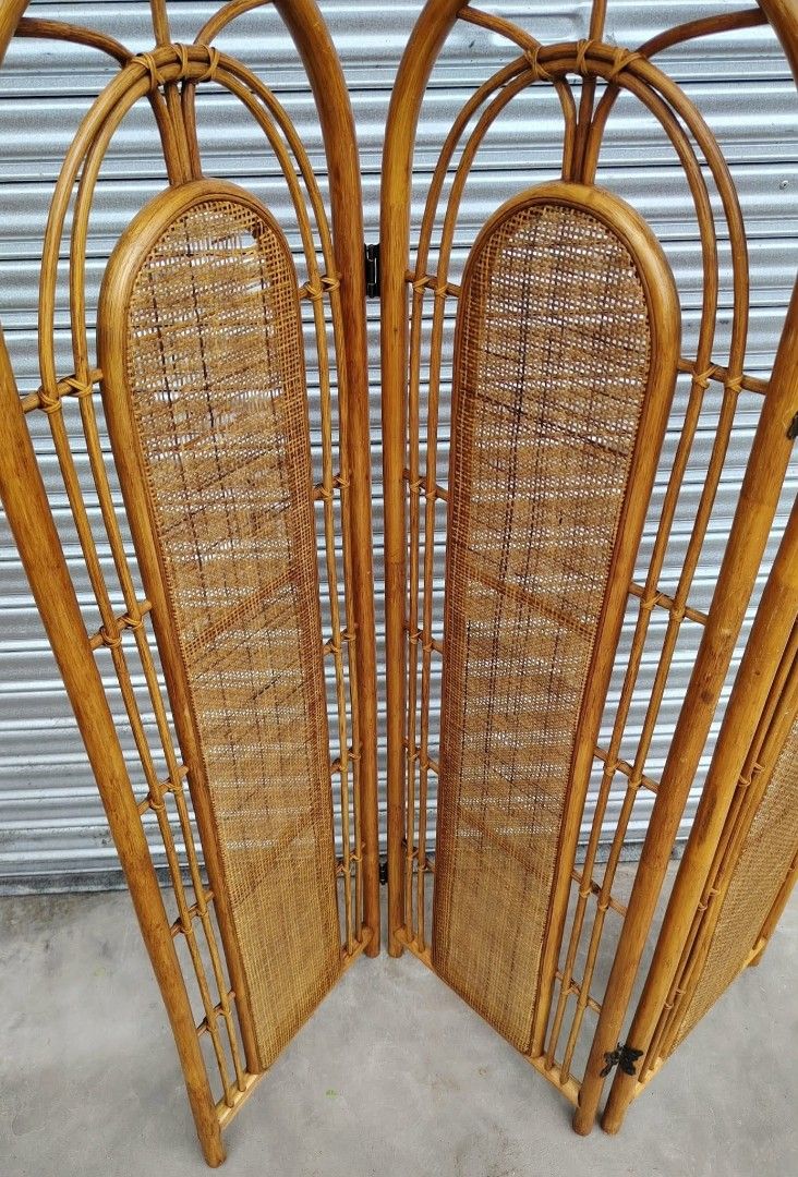 Rattan Partition (Category: Other Home Furniture) located in Taguig. Submitted by sydney08.owl (Listing ID 1463997651, Image 2). Description: ✨ Japan Surplus Rattan 3-Panel Folding Partition ✨ Bring warmth and natural elegance to your space with this vintage rattan room divider. Perfect for creating privacy while adding a timeless touch to your home. 📏 Size: • Length: 48 inches • Width: 1 inch • Height: 54 inches ✅ Imported from Japan ✅ Good use