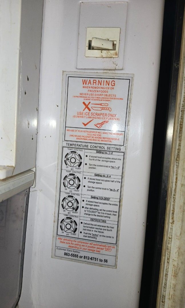 Ref Condura (Category: Other Home Appliances) located in Manila. Submitted by swift_tintin15 (Listing ID 1463945536, Image 2). Description: FOR SALE: Condura Single Door Refrigerator ✅ Malamig pa at nagyeyelo - 100% working cooling ⚠️ Issue: Pundi lang ilaw sa loob (bulb lang, P120 lang palit) ✅ No history repair, hindi pa nabubuksan makina RFS: Need funds pang bayad ng kuryente/tubig Price: 5,500 NEGOTIABLE (mabilis kausap pag sure buyer) Loc: V