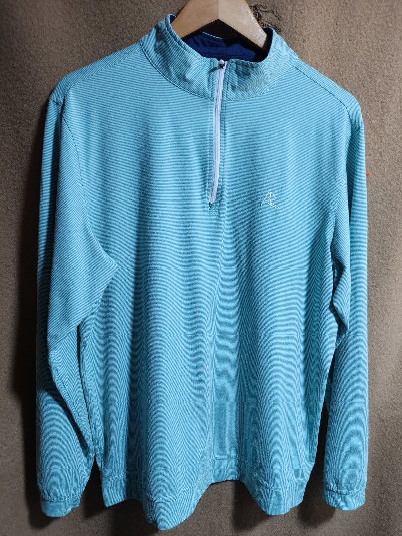 Rhoback Men's Performance Quarter-Zip (Q-Zip) Pullover, Lenght 28.5 , Width 24" (Category: Coats, Jackets and Outerwear) located in Camalaniugan. Submitted by thrifter10 (Listing ID 1463955640, Image 3). Description: .