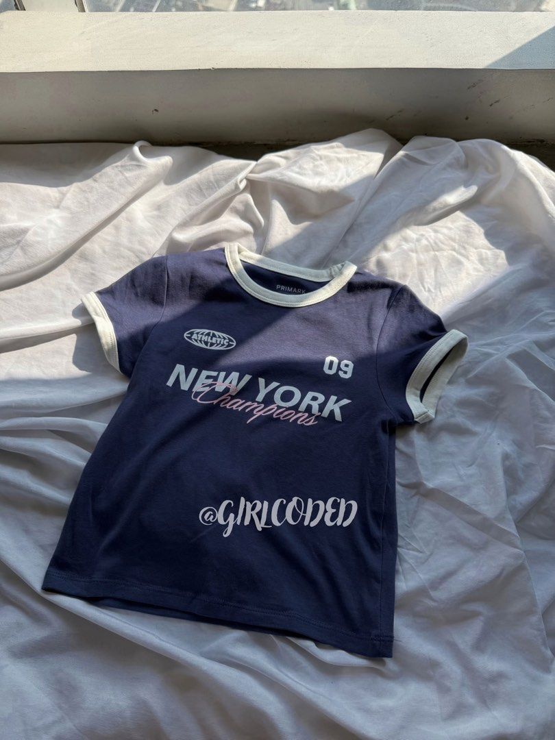 Ringer Top New York Baby Tea (Category: Blouses) located in Quezon City. Submitted by triscyanne (Listing ID 1463980919, Image 1). Description: available sizes : 2 XXS, 7 XS.