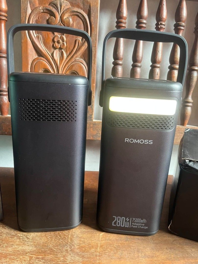 Romoss PMT75 (Category: Batteries & Power Banks) located in Manila. Submitted by fast_chaeberry (Listing ID 1463981354, Image 1). Description: 75000mAh 280watts inclusion: box and cable.