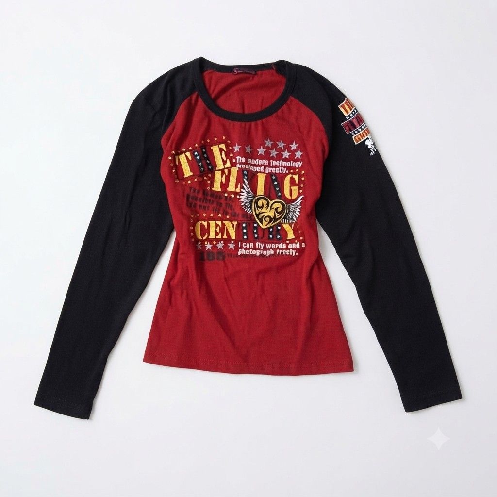S by Slap Stick | Y2K Emo Grunge Top (Category: Longsleeves) located in Adams. Submitted by luckygirl.closet (Listing ID 1464028515, Image 1). Description: s-m good as new no issues vintage japanese y2k brand.