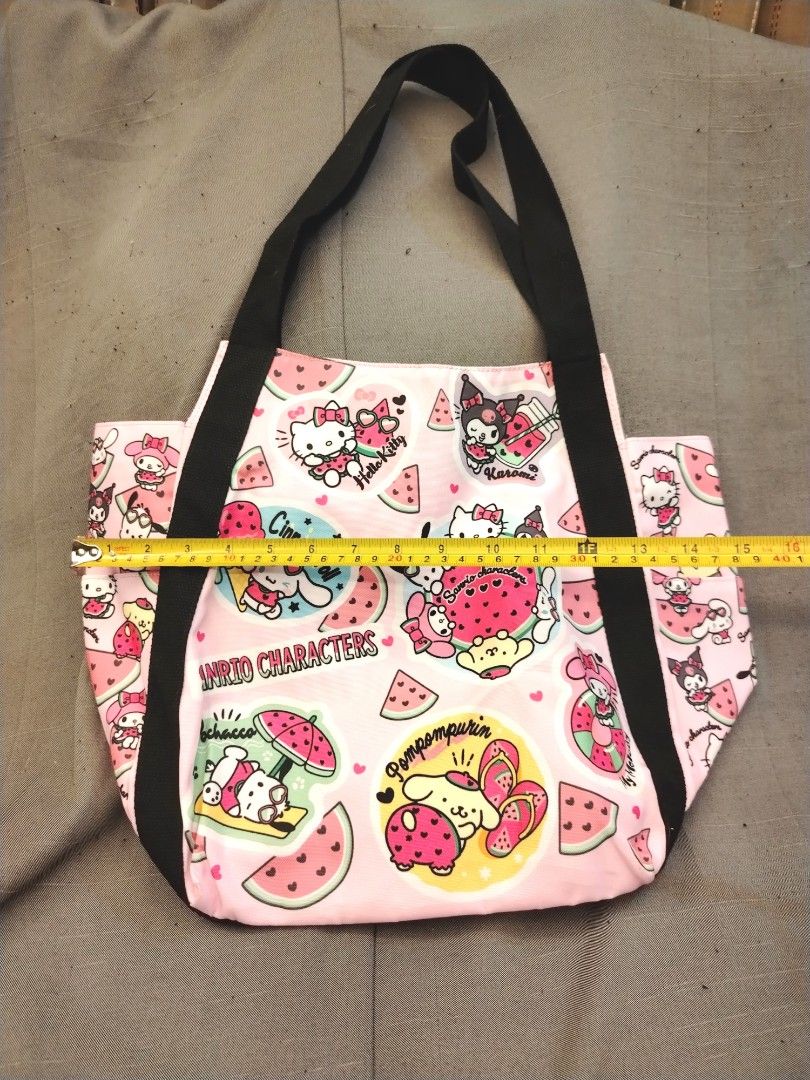 Sanrio Characters Watermelon Pink Tote Bag (Category: Tote Bags) located in San Fernando. Submitted by jpmarketplace2023 (Listing ID 1464090738, Image 2). Description: 💚 All items are authentic from Japan. 💛 MOP: GCash (❌️ GCash Protect) 🩵 MOD: LBC only (❌️ S. Checkout, COD, COP) 💙 Meet-up: Vista Mall, San Fernando, Pampanga 💜 All items are on-hand. 🧡 First to pay gets the item first. ❤️ Breakable items are packed with care and caution. Sel