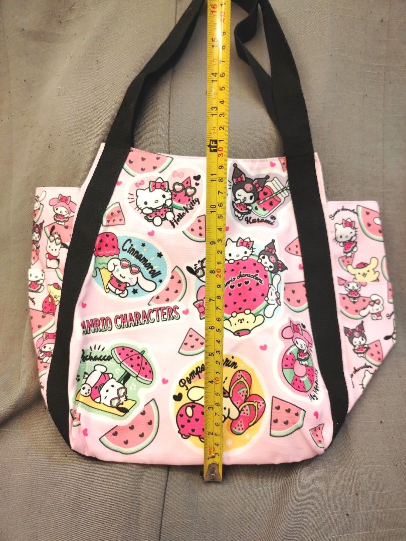 Sanrio Characters Watermelon Pink Tote Bag (Category: Tote Bags) located in San Fernando. Submitted by jpmarketplace2023 (Listing ID 1464090738, Image 3). Description: 💚 All items are authentic from Japan. 💛 MOP: GCash (❌️ GCash Protect) 🩵 MOD: LBC only (❌️ S. Checkout, COD, COP) 💙 Meet-up: Vista Mall, San Fernando, Pampanga 💜 All items are on-hand. 🧡 First to pay gets the item first. ❤️ Breakable items are packed with care and caution. Sel