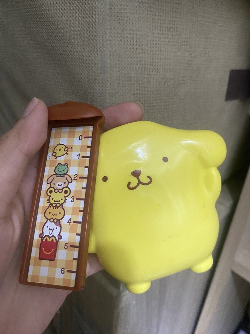 Sanrio Pompompurin Ruler with Cute Characters (Category: Character Goods) located in Manila. Submitted by faerikhae (Listing ID 1464090962, Image 2). Description: issue: faded nose.