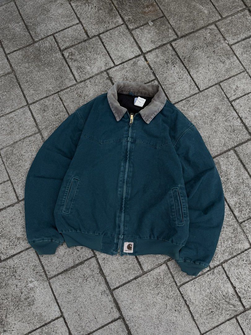 Santa fee carhartt (Category: Coats, Jackets and Outerwear) located in Candelaria. Submitted by ballerthrift796 (Listing ID 1463952428, Image 1). Description: Santa fee Detroit carhartt Excellent condition Issue expired patch i hole part of sleeve W-25 L-28.