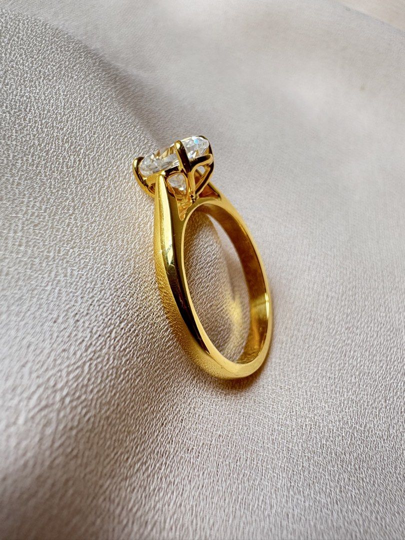Sarah Engagement Ring (OVAL) (Category: Rings) located in Cavite. Submitted by daintyme.03 (Listing ID 1464003631, Image 3). Description: 💚SARAH Engagement Ring💚 —4 Claw Prong w/ Gallery Rail and Cathedral Setting 💎Starts at 30,300php 💚Made to order/Customized 💚Authentic Moissanite Gemstone with GRA Certificate and Authenticity card (Pass Diamond Tester ✔️) 💚Starts at 3.5grams of gold 💚Available in 14k and 18k STANDARD and PAWNABLE Gold 💚