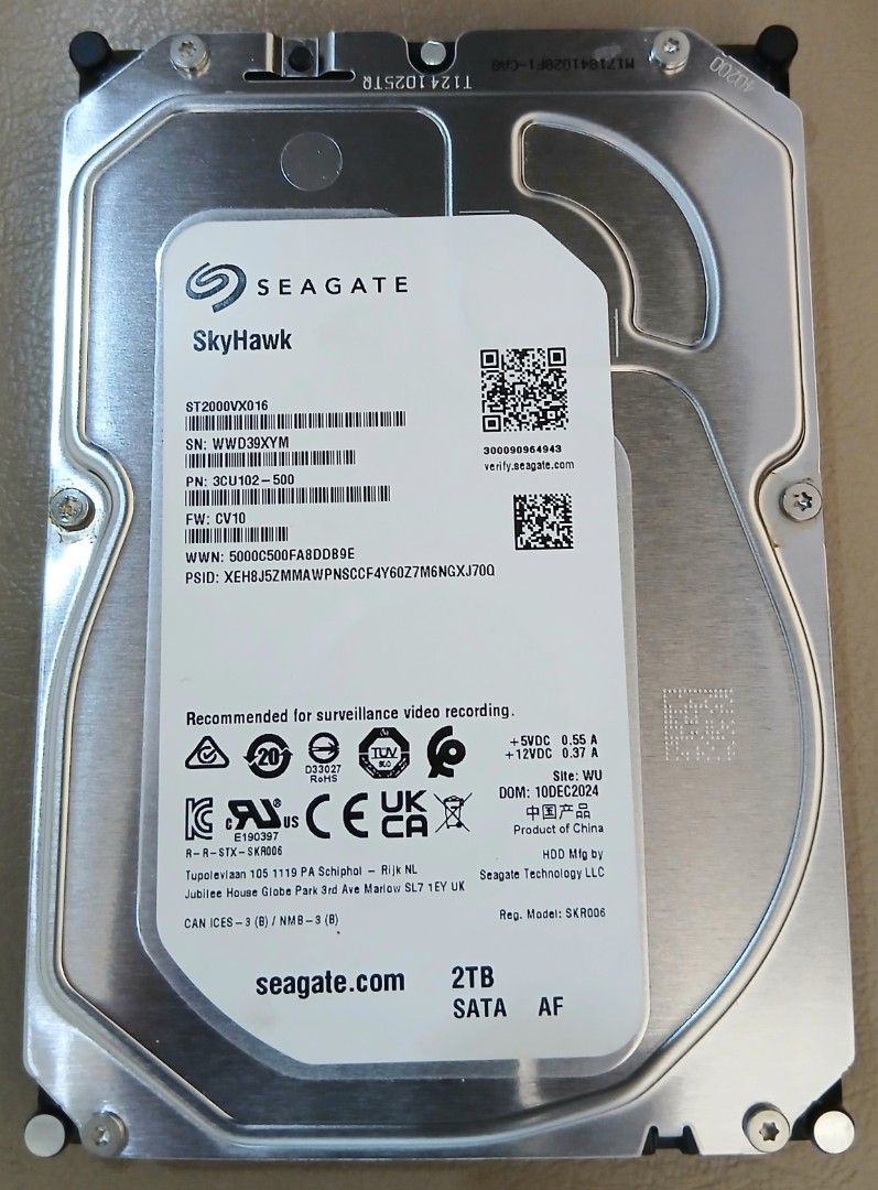 Seagate SkyHawk Hard Drive (Category: Hard Disks & Thumbdrives) located in Quezon City. Submitted by ranger.rgr (Listing ID 1463946191, Image 1). Description: Slightly use Seagate Skyhawk harddisk - 2TB 3.5" Hard Drive - Model: ST2000VX016 - Designed for Surveillance Video Recording as well as for PC - SATA Interface - Excellent Working Condition - Perfect for Security Systems DVR for CCTV & Extra Storage for PC as well Payment in Gcash, Maya, BD