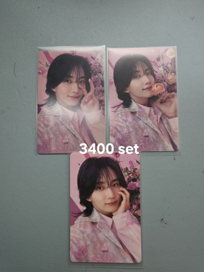 SEVENTEEN Photocards (Category: K-Wave Merchandise) located in Marikina City. Submitted by lalala60325 (Listing ID 1464038605, Image 2). Description: - SEVENTEEN Photocards available! - Multiple sets to choose from, prices vary. - Please check photos for specific set details and pricing. - All photocards are kept in protective sleeves. - Message me for inquiries or to purchase..
