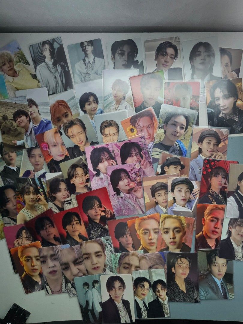 SEVENTEEN Photocards (Category: K-Wave Merchandise) located in Marikina City. Submitted by lalala60325 (Listing ID 1464038605, Image 1). Description: - SEVENTEEN Photocards available! - Multiple sets to choose from, prices vary. - Please check photos for specific set details and pricing. - All photocards are kept in protective sleeves. - Message me for inquiries or to purchase..