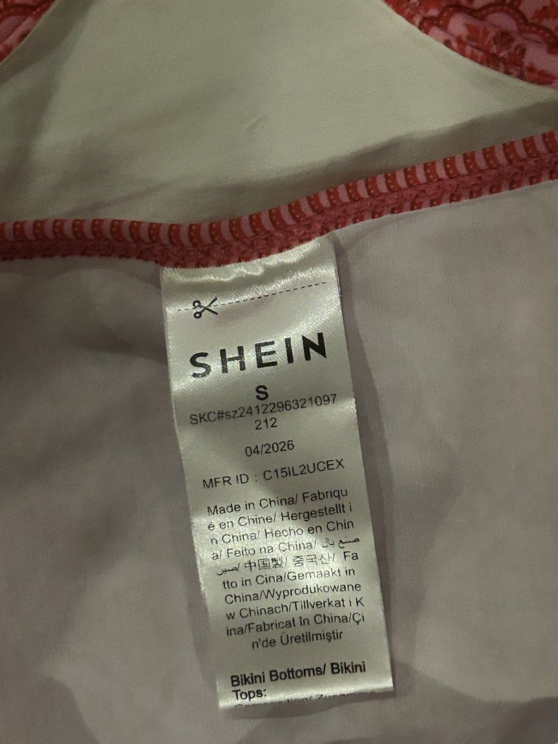 Shein Pink Bikini (Category: Bikinis & Swimsuits) located in Davao. Submitted by prelovedby_ynaaa (Listing ID 1464072093, Image 3). Description: Never been worn Size s but fits semi m Last price .