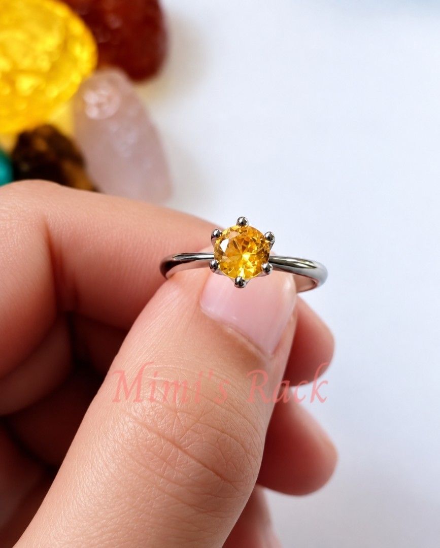 SIMPLE CITRINE RING IN SILVER SETTING (Category: Rings) located in Taguig. Submitted by mimisrack (Listing ID 1463973954, Image 3). Description: 💛Bright, joyful elegance in a clean and timeless design -Citrine is known as a stone of abundance, success, and positive energy -Encourages confidence, motivation, and optimistic thinking -Supports clarity in decisions and goal-focused action -Elegant yet subtle statement piece -Meaningful gift for pros
