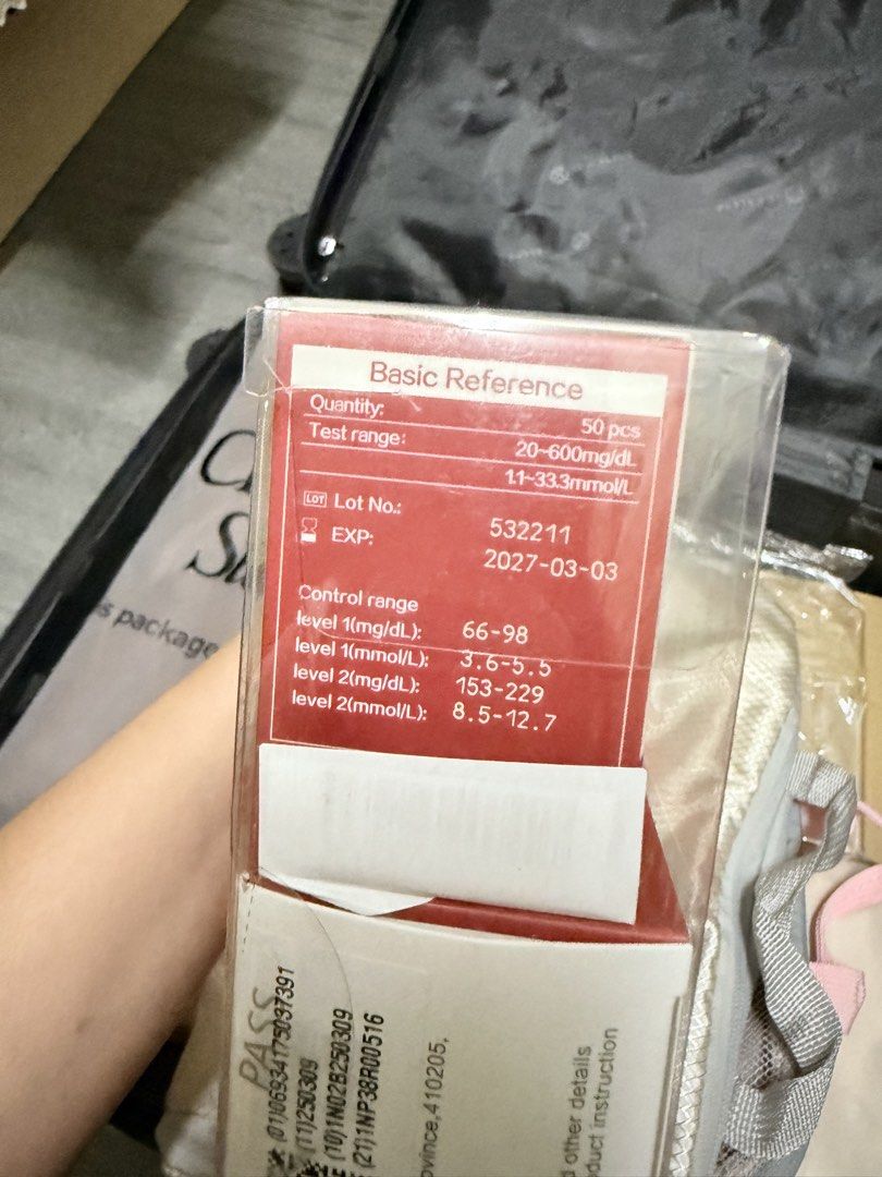Sinocare Safe-Accu Blood Glucose Meter (Category: Health Monitors & Weighing Scales) located in Cavite. Submitted by woonkyeom (Listing ID 1409981892, Image 3). Description: sealed expiry: 03-03-2027.