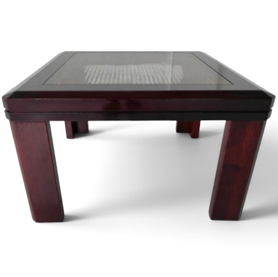 SOLIHIYA COFFEE TABLE/CENTER TABLE SOLID WOOD FRAME WITH TOP GLASS (Category: Tables & Sets) located in Bulacan. Submitted by by_adette (Listing ID 1464063814, Image 3). Description: SOLIHIYA COFFEE TABLE/CENTER TABLE SOLID WOOD FRAME WITH TOP GLASS Measurements: L27xW27xH16".