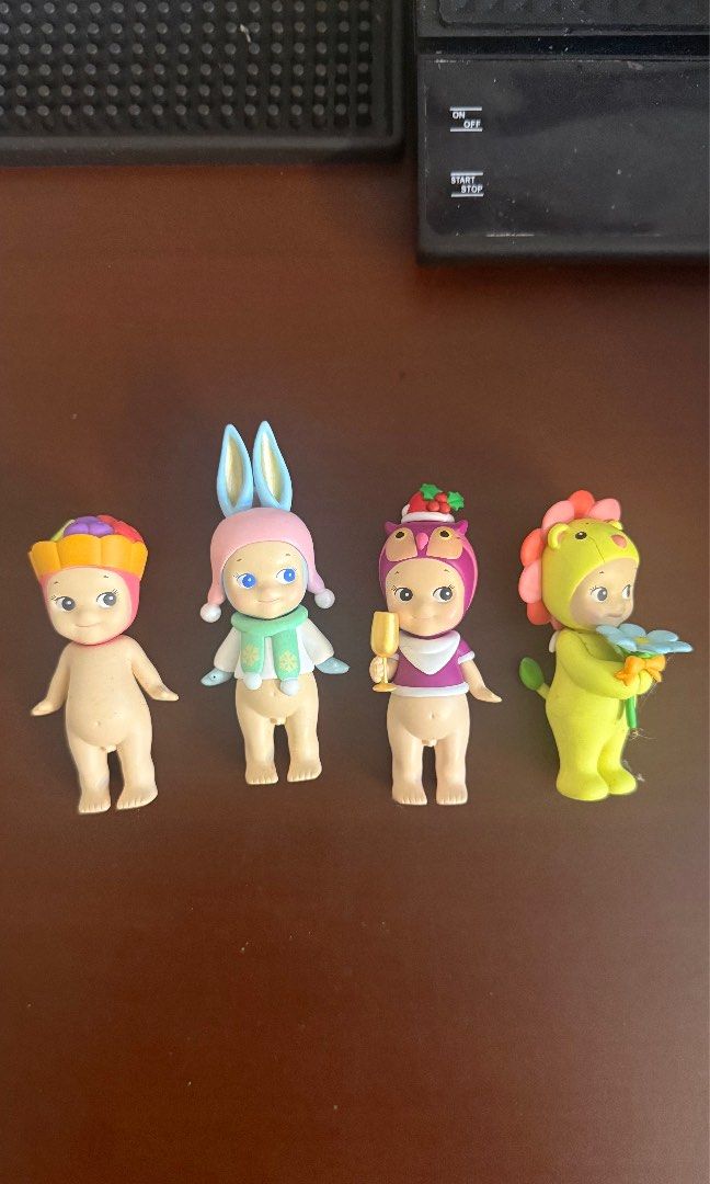 Sonny Angel Figures - Assorted Series (Category: Designer & Blind Box Toys) located in Manila. Submitted by hyasells (Listing ID 1464078037, Image 1). Description: Can be sold as set or per piece! Dm me your offer No f&b Bunny WW- SOLD Fruit basket- available Flower gift- available Owl CD- available .