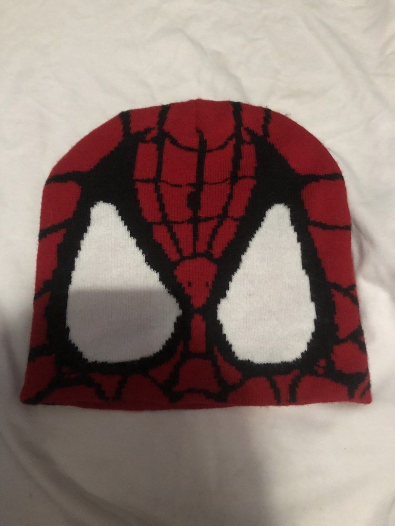 Spiderman Beanie Hat (Category: Beanies) located in Manila. Submitted by dendenboomshakala (Listing ID 1463978293, Image 1). Description: - Iconic Spiderman mask design on the front. - Red beanie with black web pattern on the back. - Ideal for Spiderman fans of all ages. - Keeps you warm while showcasing your fandom. - Versatile for casual wear or as a costume accessory..