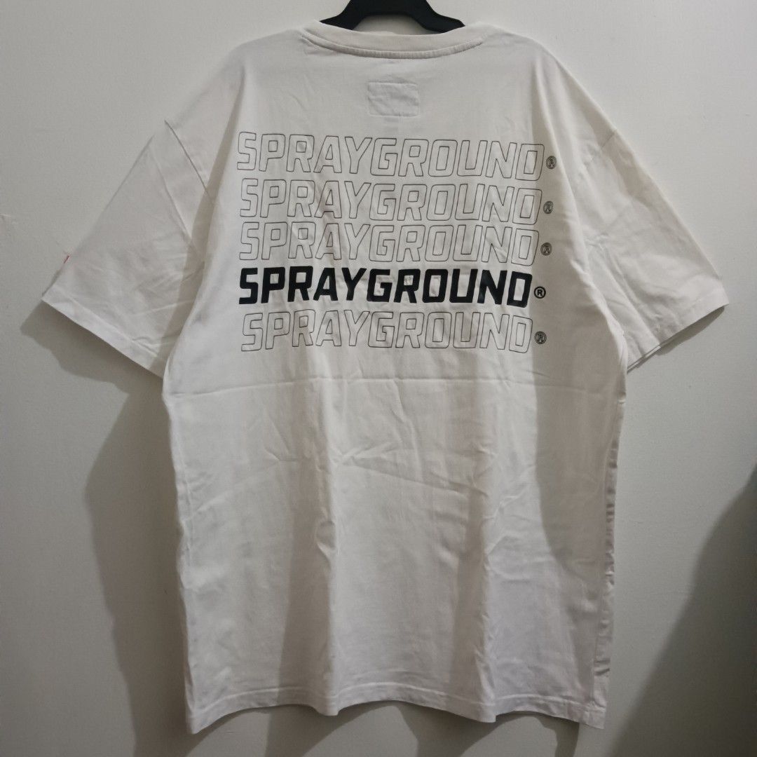 SPRAYGROUND Like New Condition Multi Logo Print (Category: Tshirts & Polo Shirts ) located in Caloocan City. Submitted by jaychingsss (Listing ID 1464135584, Image 1). Description: Sprayground Multi Logo Print - 180 22x29 No issue Complete Tags Like New Condition.