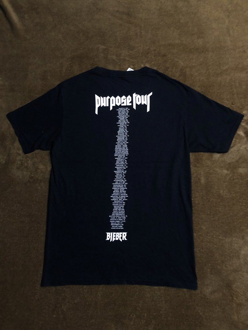 Staff Justin bieber the purpose tour tee (Category: Activewear) located in Manila. Submitted by buksthrifthing (Listing ID 1463976349, Image 3). Description: Medium 9.5/10 color rate No issue Excellent condition No crack prints.