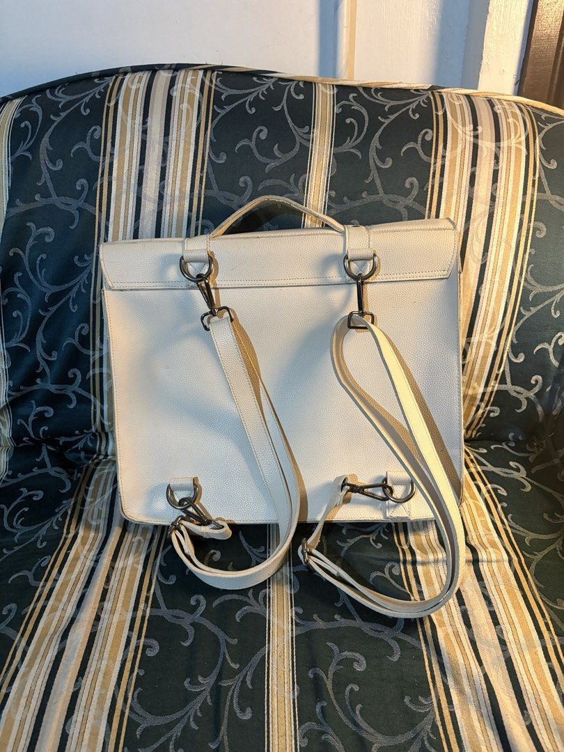 Straightforward Backpack - Cream (Category: Backpacks) located in Caloocan City. Submitted by windygale (Listing ID 1464056819, Image 2). Description: Negotiable. Bought this last year. Fits my 15.3” laptop (tight fit). I don’t use it anymore so it’s time to declutter. :) Loc: San Pedro, Laguna / Makati City MOP: Gcash, BDO, Maribank MOD: Any.