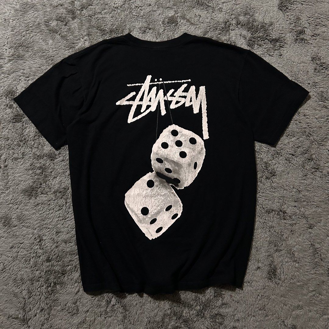 Stussy Dice Tee (Category: Tshirts & Polo Shirts ) located in Lapu Lapu. Submitted by frombelow_ph (Listing ID 1463982414, Image 2). Description: Stussy Dice Tee X-Large Off Good Condition Dimes: Flaws: Hairlines CR: 9/10 DM to purchase 📲 .
