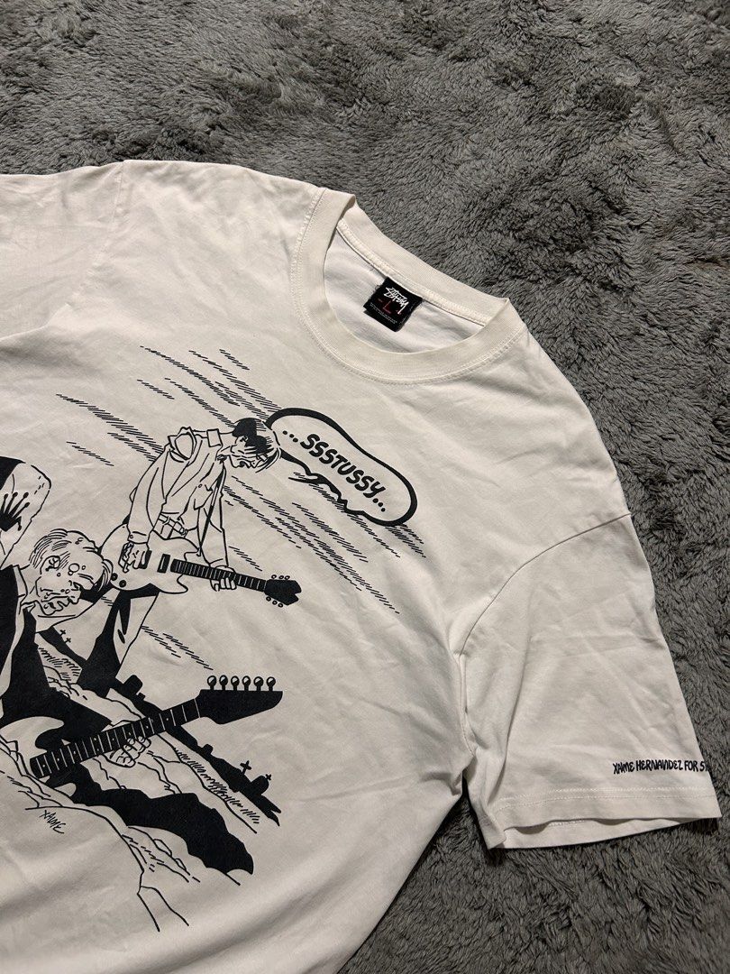 Stussy Red Tag VTG (Category: Tshirts & Polo Shirts ) located in Lapu Lapu. Submitted by frombelow_ph (Listing ID 1463983052, Image 2). Description: Stussy Red Tag Zombie Large Bootleg Very Good Condition Dimes: Flaws: Minimal stains, 1 tiny pinhole sa print CR: 9/10 DM to purchase📲.