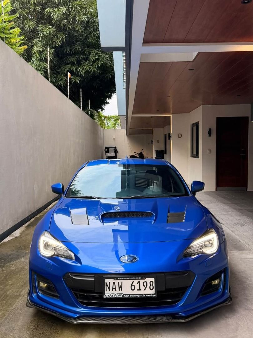 Subaru BRZ 2.0 (A) (Category: Used Cars) located in Caloocan City. Submitted by jayhyeon (Listing ID 1463944597, Image 1). Description: Looking for a Subaru BRZ LOADED? 2019 Subaru BRZ Kouki 2.0L Gasoline Engine Automatic Transmission Super Well Maintained All Original Paint (WR Blue Pearl) Dyno Tuned by Speedworks Leo All upgrades bought 3 months ago with receipts. Endless Big Brakes 4pcs Front and Rear Original Rays Te37 with Champiro SX2 Tires
