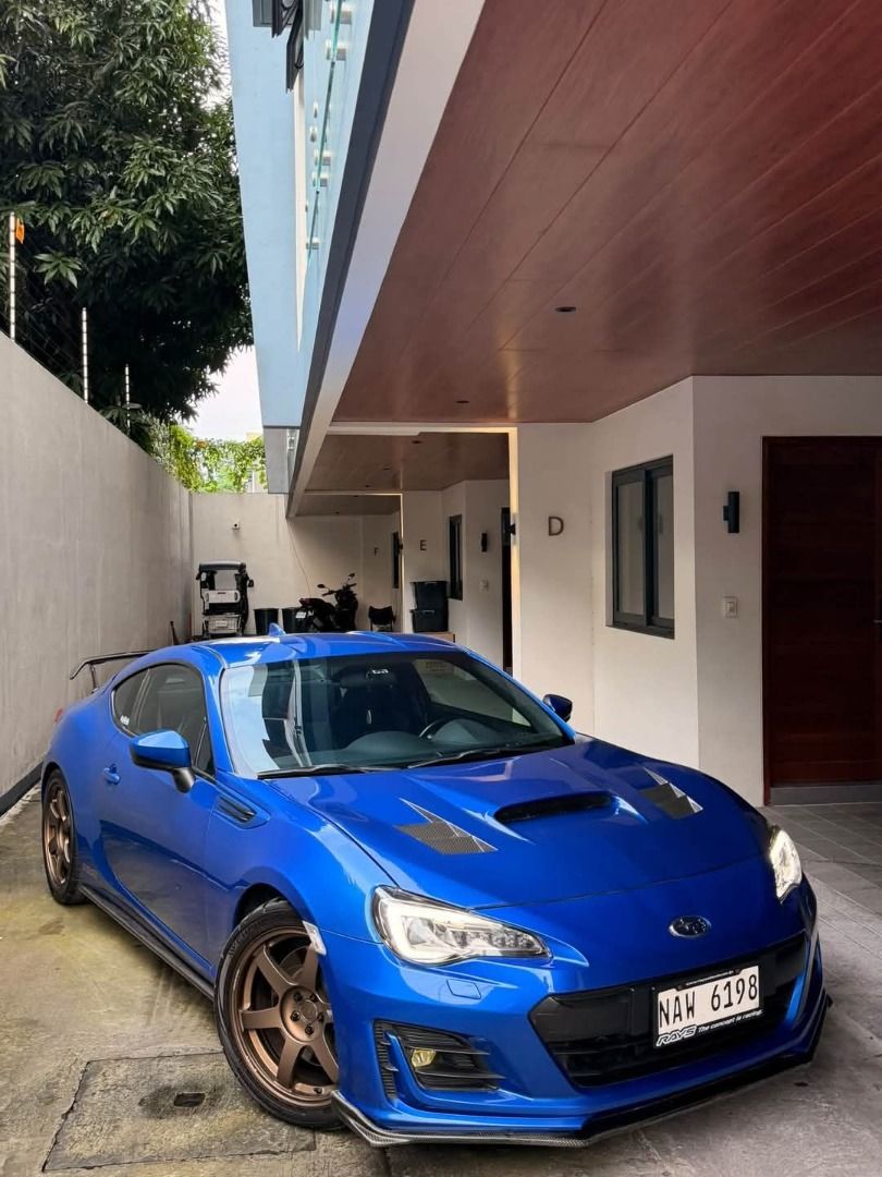Subaru BRZ 2.0 (A) (Category: Used Cars) located in Caloocan City. Submitted by jayhyeon (Listing ID 1463944597, Image 2). Description: Looking for a Subaru BRZ LOADED? 2019 Subaru BRZ Kouki 2.0L Gasoline Engine Automatic Transmission Super Well Maintained All Original Paint (WR Blue Pearl) Dyno Tuned by Speedworks Leo All upgrades bought 3 months ago with receipts. Endless Big Brakes 4pcs Front and Rear Original Rays Te37 with Champiro SX2 Tires
