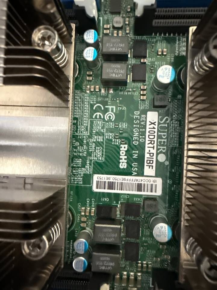 Supermicro TwinPro® 2U 4-Node SuperServer (Category: Desktops) located in Apalit. Submitted by FreeSizeStatementShirt (Listing ID 1464055470, Image 1). Description: The Chassis and Architecture This is a high-density, multi-node compute server. Instead of a single motherboard inside the 2U chassis (which is 3.5 inches tall), this system houses four separate, independent computer nodes that slide into the back of the chassis. Chassis Model: Superm