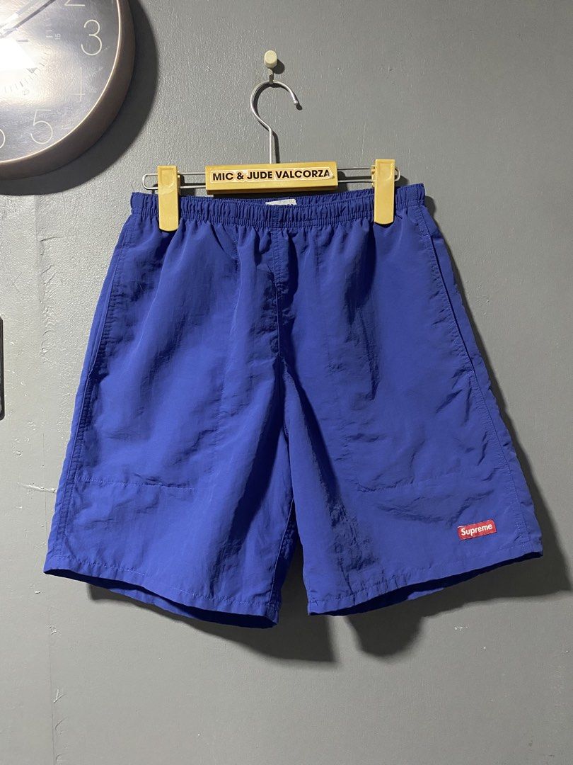 Supreme Shorts Blue Size L (Category: Shorts) located in Tanay. Submitted by judevalcorza (Listing ID 1464062730, Image 1). Description: - Authentic Supreme shorts - Size: Small waist 30/32 Length 17 - Color: Blue - Comfortable elastic waistband with adjustable drawstring - Two front pockets - One buttoned pocket on the back - Iconic small red Supreme logo tag on the front left leg - Excellent Missing Lace and Lining - 1250 Plus Ship.