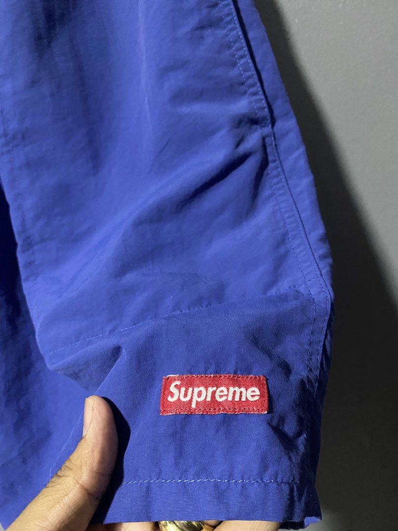 Supreme Shorts Blue Size L (Category: Shorts) located in Tanay. Submitted by judevalcorza (Listing ID 1464062730, Image 3). Description: - Authentic Supreme shorts - Size: Small waist 30/32 Length 17 - Color: Blue - Comfortable elastic waistband with adjustable drawstring - Two front pockets - One buttoned pocket on the back - Iconic small red Supreme logo tag on the front left leg - Excellent Missing Lace and Lining - 1250 Plus Ship.