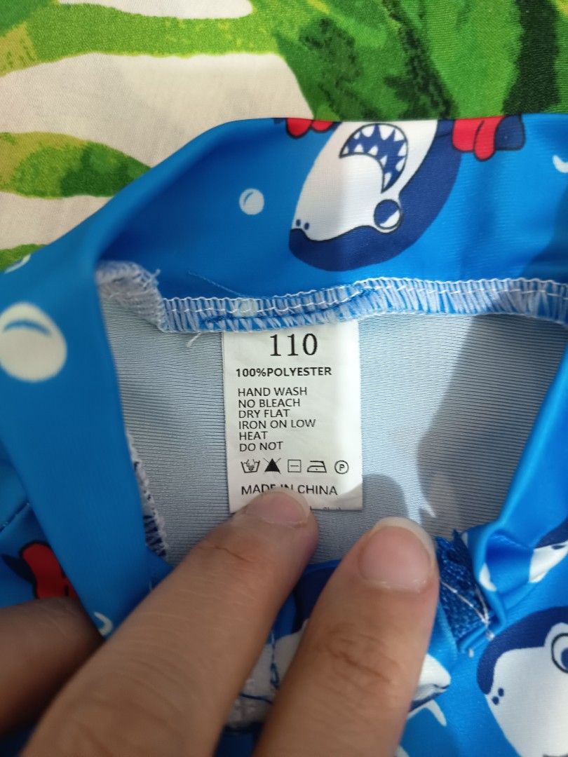 Swimsuit and Cap for boys (Category: Babies & Kids Fashion) located in Manila. Submitted by jhay27decluttering (Listing ID 1463985606, Image 2). Description: Read the Descriptions in the 4th photo.
