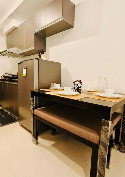 SYNC RESIDENCES (Category: Apartments & Condos) located in Caloocan City. Submitted by propertyhu26686 (Listing ID 1464009941, Image 3). Description: Fully-furnished Studio Unit for RENT at SYNC RESIDENCES Inclusions: Kitchen (all new) 2-burner technogas induction cooker technogas rangehood panasonic 1-door fridge 1 cooking pan kitchen rugs trash bin Toilet / Shower newly installed bidet rotator mop vanity mirror shower curtain overhead and telep