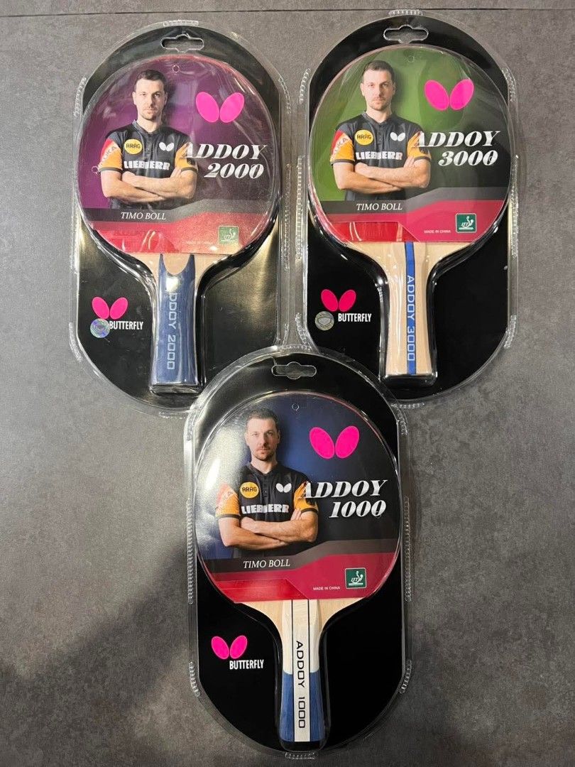 Table tennis racket (Category: Racket and Ball Sports) located in Quezon City. Submitted by bellemarketing (Listing ID 1463963729, Image 3). Description: Table Tennis Racket for sale 🔸️Addoy 1000 php 1000 🔸️Addoy 2000 php 1100 🔸️Addoy 3000 php 1200 🔸️RDJ php 900 For pick up @ Q.C.