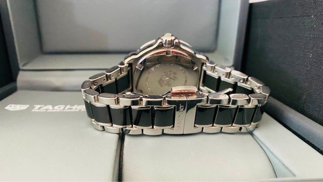 Tag Heuer Formula 1 Ceramic Diamonds Bezel Watch (Category: Women's Watches) located in Manila. Submitted by annafinds (Listing ID 1464064981, Image 3). Description: ₱57,999 Auth Tag Heuer Formula 1 Ceramic Diamonds Bezel Watch for Ladie’s -37mm Case Size -Sapphire Glass -Black Dial -Swiss Made -Black Ceramic & Stainless Steel -Quartz Movement -Small to Medium Wrist Size -In Excellent Condition 📌Disclaimer:📌 I Claim to be a Legit Watch Reseller