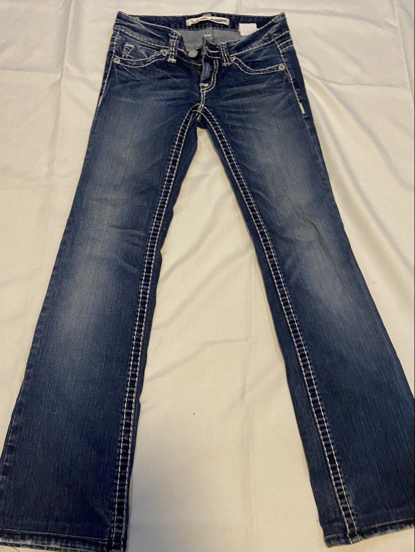 tailored buckaroo | low rise bootcut jeans (Category: Jeans) located in Dumalinao. Submitted by jellsnow (Listing ID 1460203519, Image 1). Description: seller’s preloved 🤍 measurements: 27-28 W, 36-37 L, 7 R — perfect for petite girlies ! .