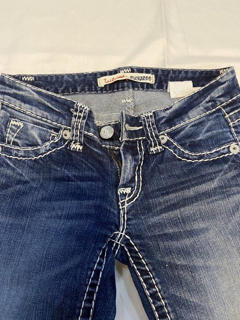 tailored buckaroo | low rise bootcut jeans (Category: Jeans) located in Dumalinao. Submitted by jellsnow (Listing ID 1460203519, Image 2). Description: seller’s preloved 🤍 measurements: 27-28 W, 36-37 L, 7 R — perfect for petite girlies ! .