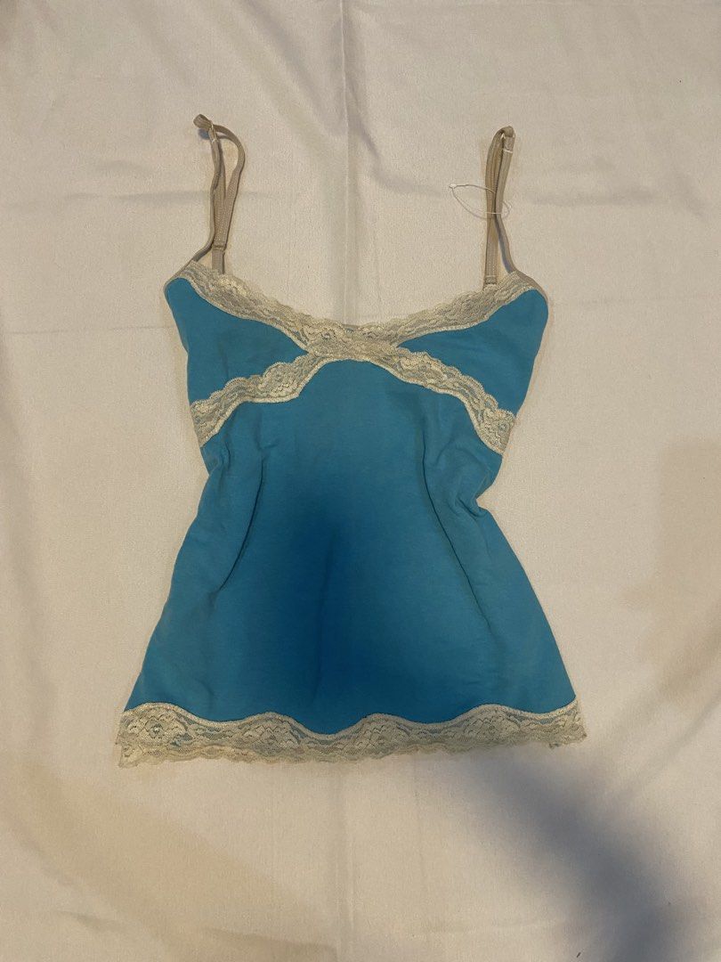 teal lace cami top | adjustable straps (Category: Sleeveless) located in Dumalinao. Submitted by jellsnow (Listing ID 1460506083, Image 1). Description: l on tag but can do s-m strictly payo | loc: pagadian city .