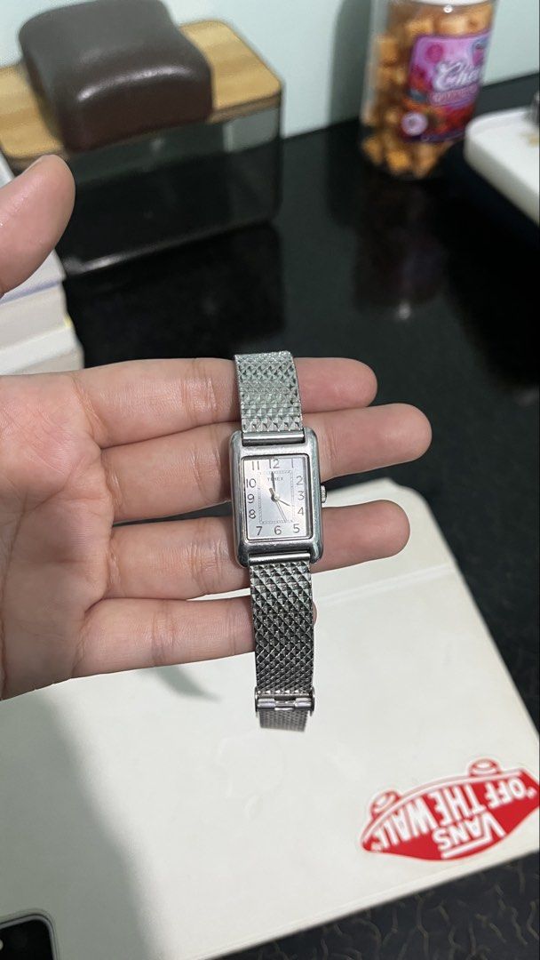 TIMEX Emma Analog Watch (Model: T2P303) (Category: Women's Watches) located in Lucena. Submitted by needfundsforojt (Listing ID 1463945035, Image 2). Description: (Personal Preloved) Authentic Timex Emma Analog Watch - Stainless steel - Approximately 30mm - For battery replacement FREE DELIVERY 📦 NO COD! PAYMENT FIRST ☺️ MOP: Gcash/ Landbank/Gotyme Bank.