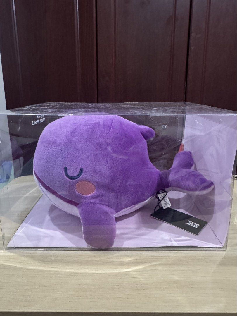 TinyTAN Plush Whale Toy (Category: Plushies & Soft Toys) located in Manila. Submitted by pattywps (Listing ID 1464094465, Image 1). Description: Tiny Tan Whale Plush Toy - opened once to check item - box is slightly dented and some scratches - MOD: SDD only 🙇‍♀️ rfs: downsizing collection.